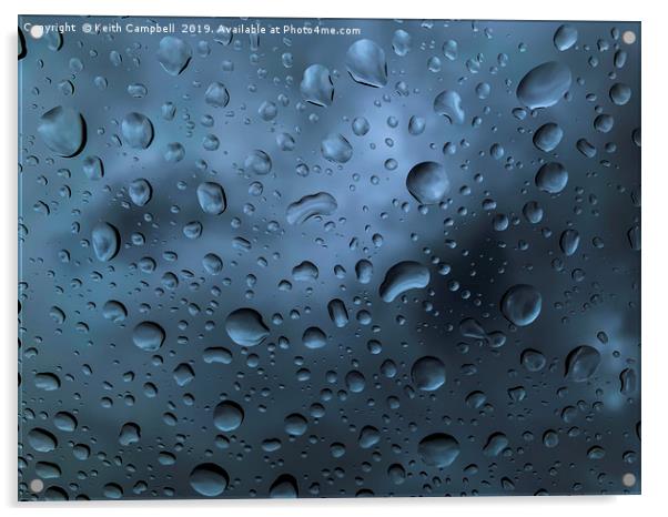 Raindrops Acrylic by Keith Campbell
