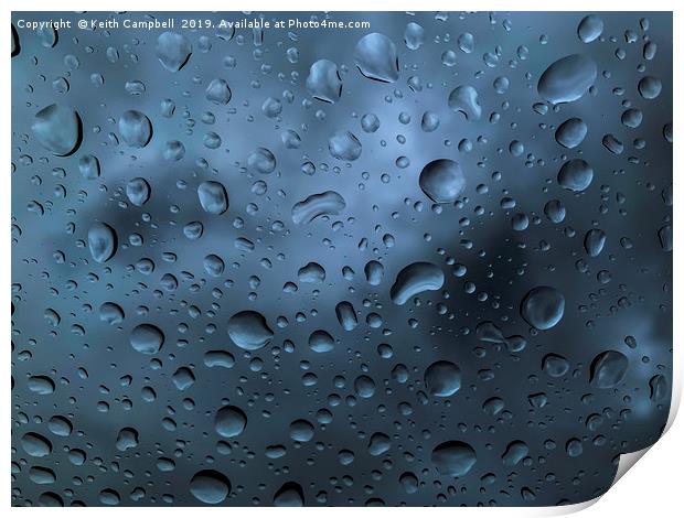 Raindrops Print by Keith Campbell
