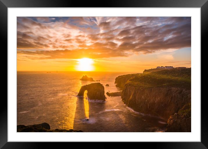  Lands End at sunset Framed Mounted Print by Andrew Michael