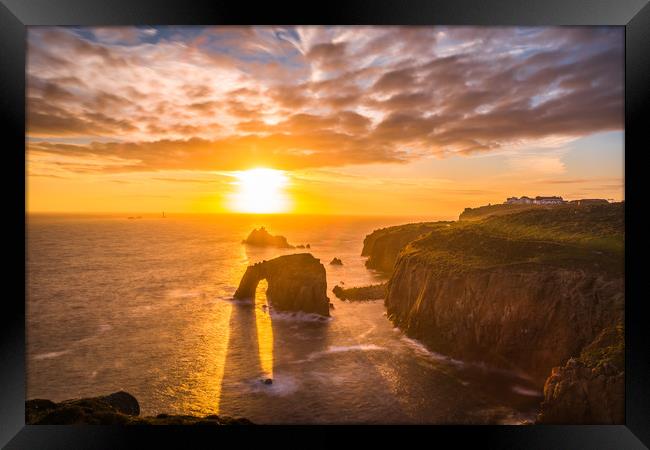  Lands End at sunset Framed Print by Andrew Michael
