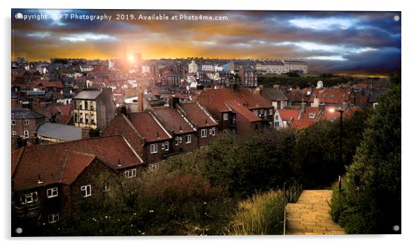 Dawn over Whitby Acrylic by K7 Photography