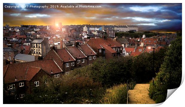 Dawn over Whitby Print by K7 Photography