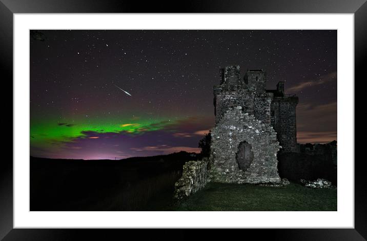 Balvaird Castle and auroro  Framed Mounted Print by JC studios LRPS ARPS