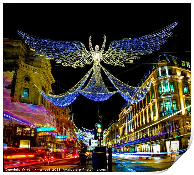 Christmas in Regent Street marking 200 Years. Print by robin whitehead