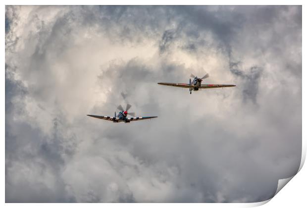Spitfire and Hurricane Print by Roger Green