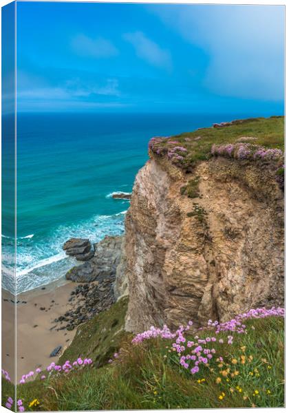 St Agnes Heritage coast Canvas Print by Andrew Michael