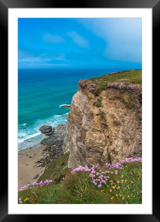 St Agnes Heritage coast Framed Mounted Print by Andrew Michael