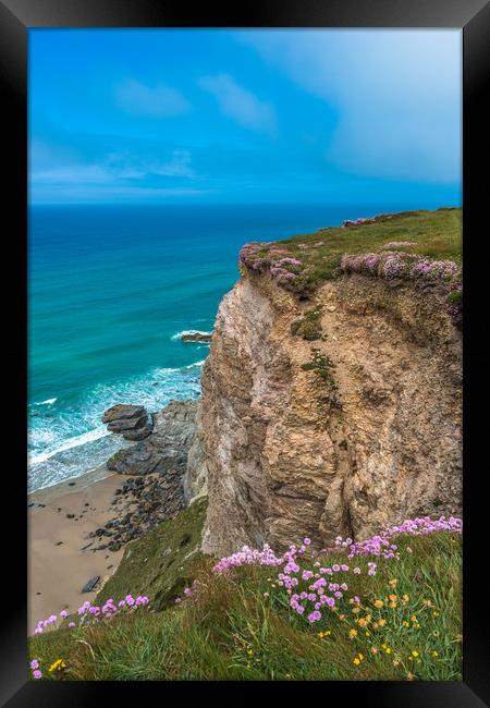 St Agnes Heritage coast Framed Print by Andrew Michael