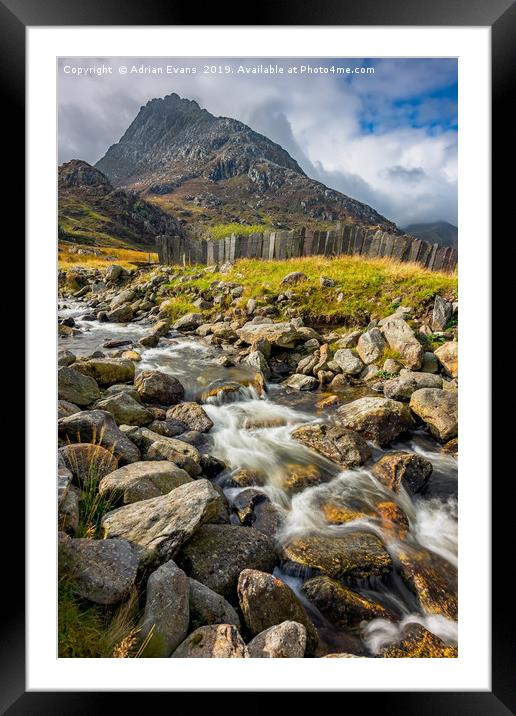 Tryfan East Snowdonia Framed Mounted Print by Adrian Evans