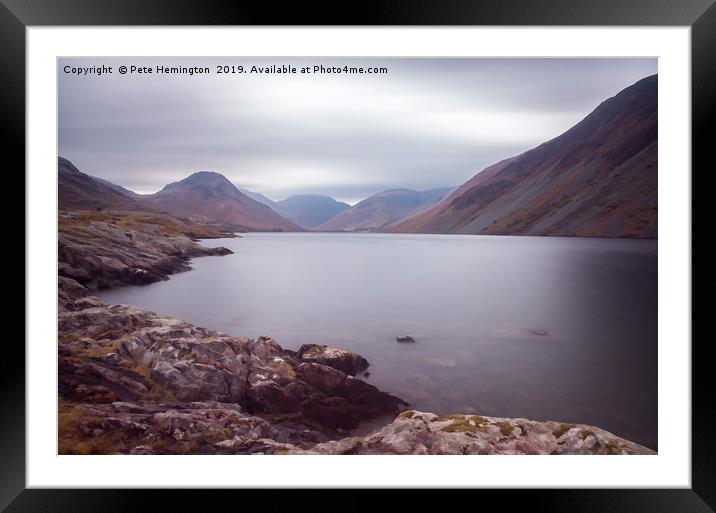 Wastwater in Cumbria Framed Mounted Print by Pete Hemington