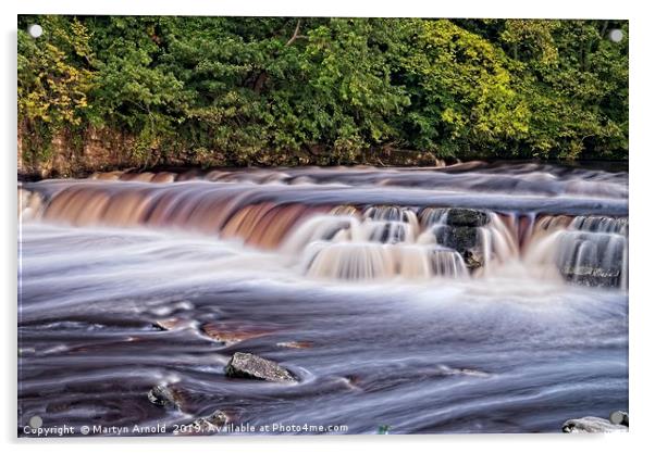 River Swale falls, RIchmond North Yorkshire Acrylic by Martyn Arnold