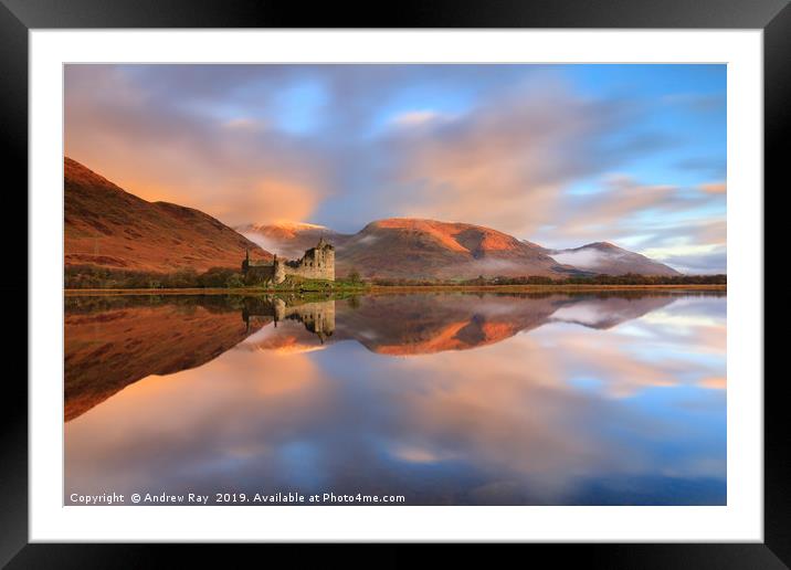 Kilchurn Castle at sunrise Framed Mounted Print by Andrew Ray