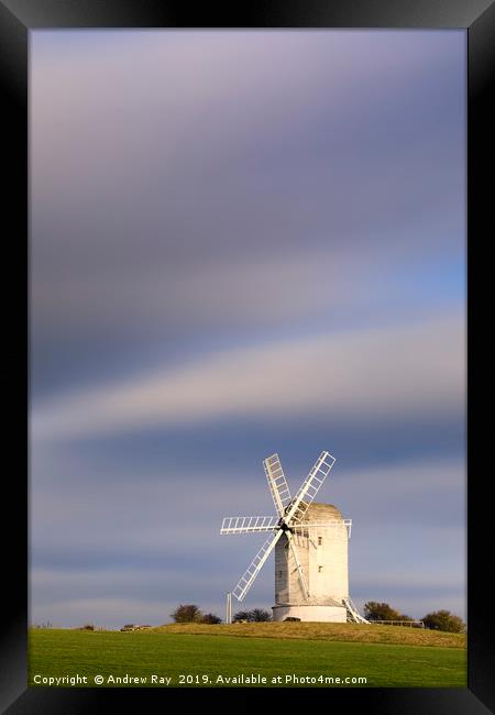 Clouds over Ashcombe Windmill Framed Print by Andrew Ray