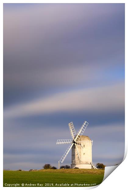 Clouds over Ashcombe Windmill Print by Andrew Ray