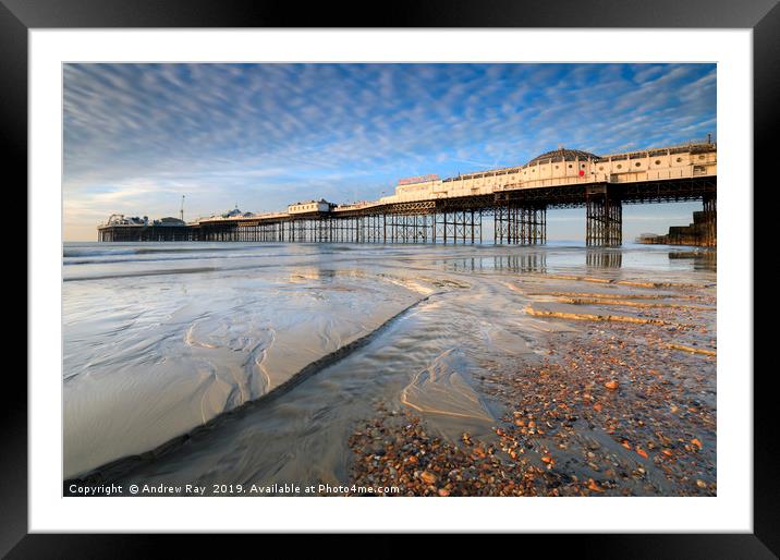 Stream and Palace Pier (Brighton) Framed Mounted Print by Andrew Ray
