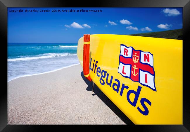 Lifeguard. Framed Print by Ashley Cooper