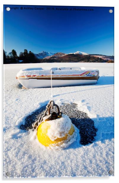 Frozen boat. Acrylic by Ashley Cooper