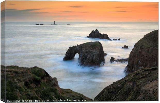 Sunset view (Land's End) Canvas Print by Andrew Ray