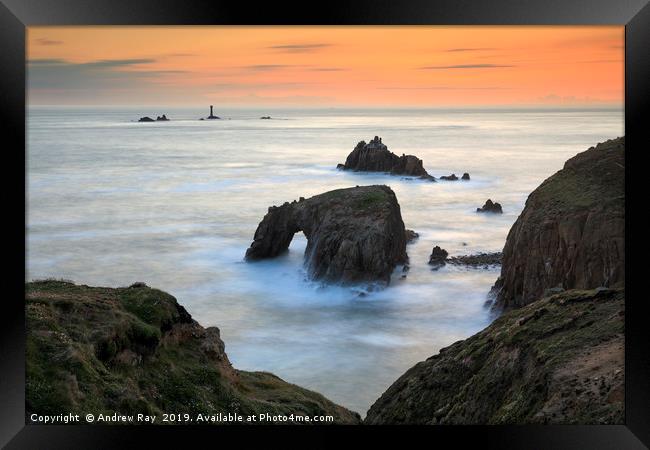 Sunset view (Land's End) Framed Print by Andrew Ray