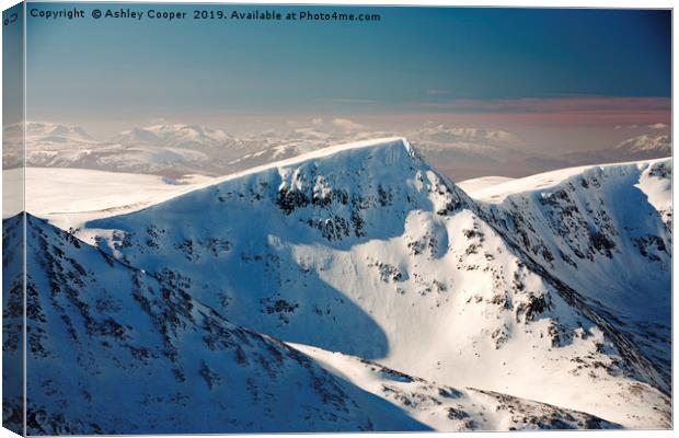 Cairn Toul. Canvas Print by Ashley Cooper