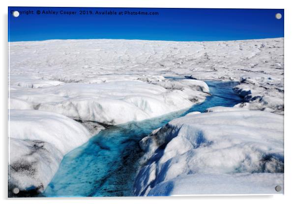 Greenland ice sheet. Acrylic by Ashley Cooper