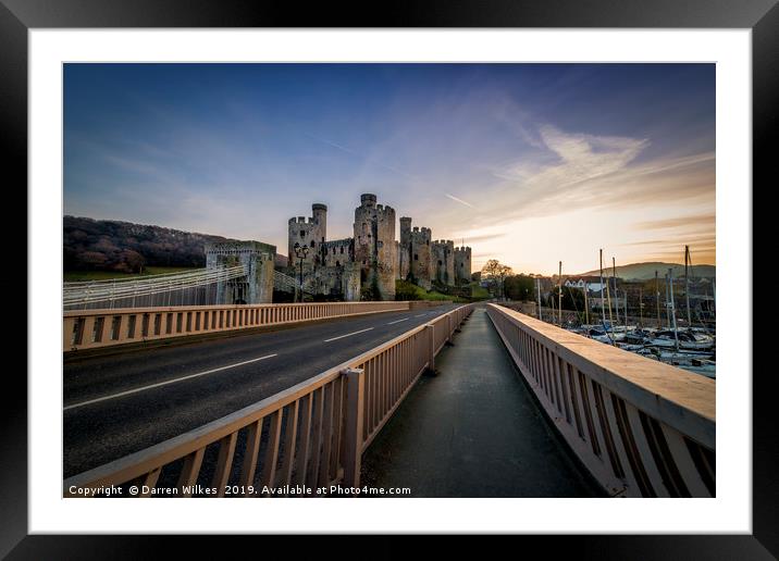 Conwy Castle North Wales  Framed Mounted Print by Darren Wilkes
