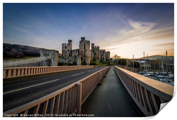 Conwy Castle North Wales  Print by Darren Wilkes