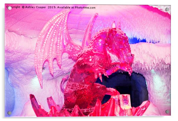 Ice dragon. Acrylic by Ashley Cooper