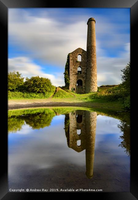 Ale and Cakes  mine engine house (United Downs) Framed Print by Andrew Ray