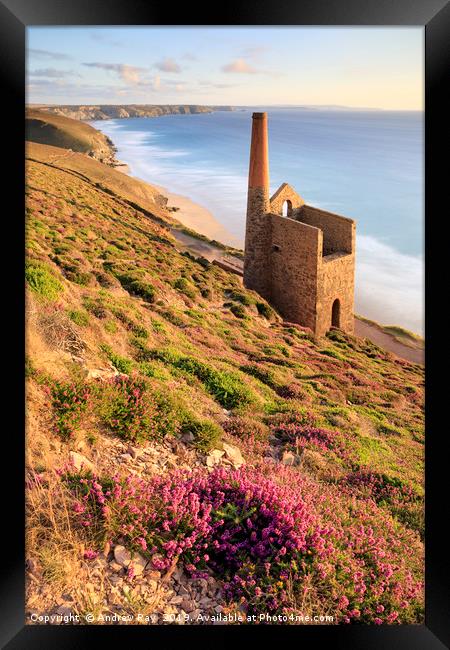 Above Wheal Coates Framed Print by Andrew Ray