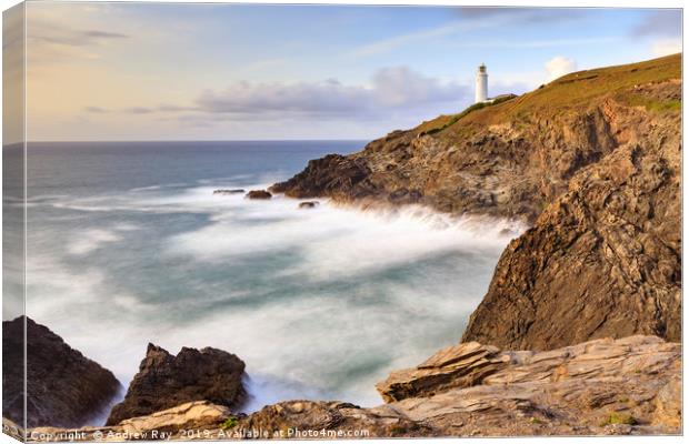 Evening at Trevose Canvas Print by Andrew Ray