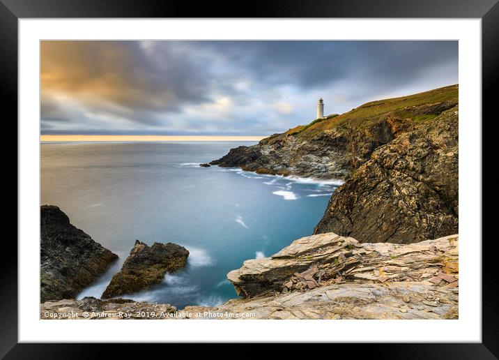 Summer evening at Trevose Framed Mounted Print by Andrew Ray