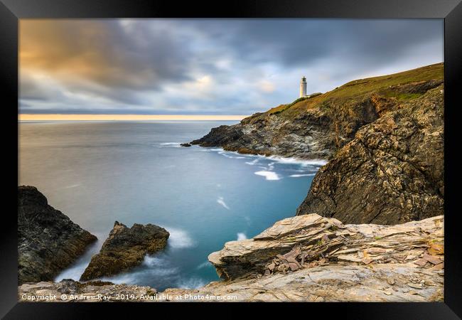 Summer evening at Trevose Framed Print by Andrew Ray