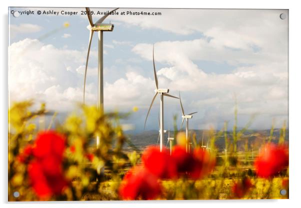 Spanish turbines. Acrylic by Ashley Cooper