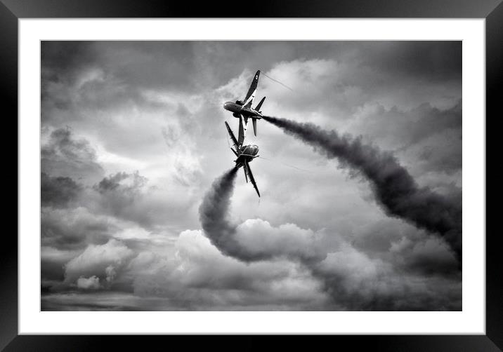Red Arrows mono Framed Mounted Print by Jason Green