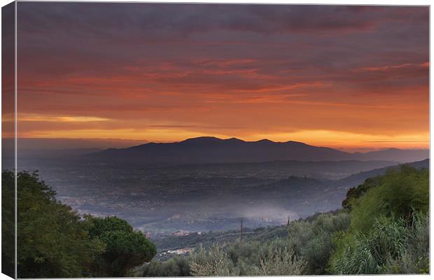 montacolle sunset Canvas Print by Jamie Stokes