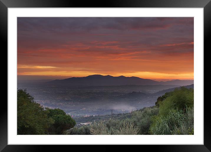 montacolle sunset Framed Mounted Print by Jamie Stokes