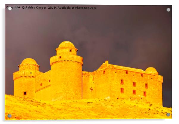 La Calahorra Castle Acrylic by Ashley Cooper