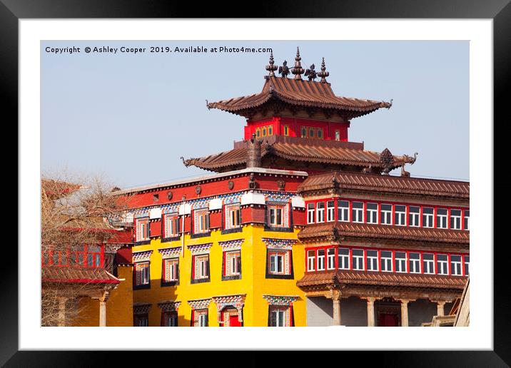 Chinese Monastery. Framed Mounted Print by Ashley Cooper