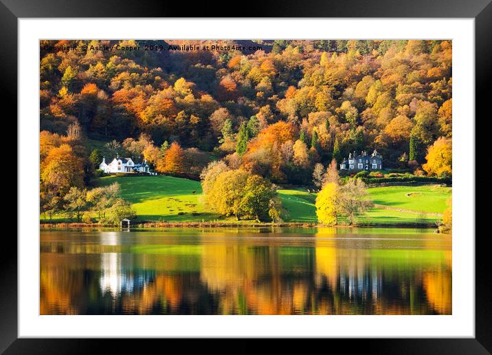Grasmere reflections. Framed Mounted Print by Ashley Cooper