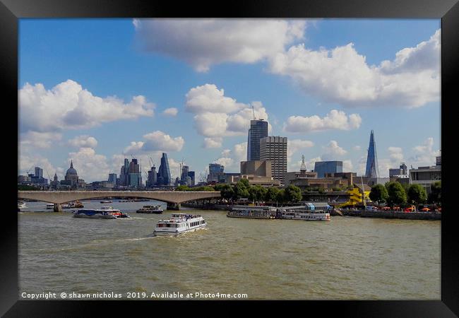 London Skyline Framed Print by Shawn Nicholas
