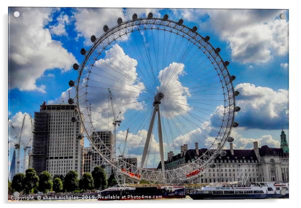 The London Eye Acrylic by Shawn Nicholas