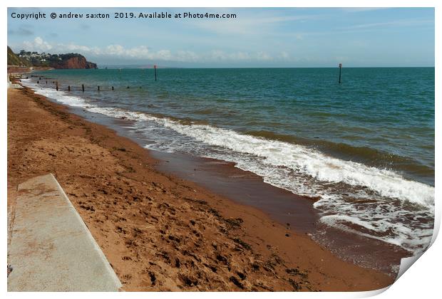 RED BEACH Print by andrew saxton