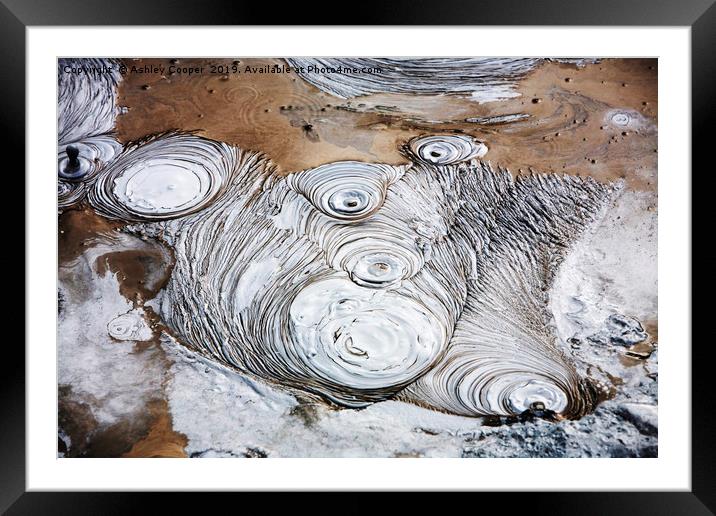 Geothermal mud. Framed Mounted Print by Ashley Cooper