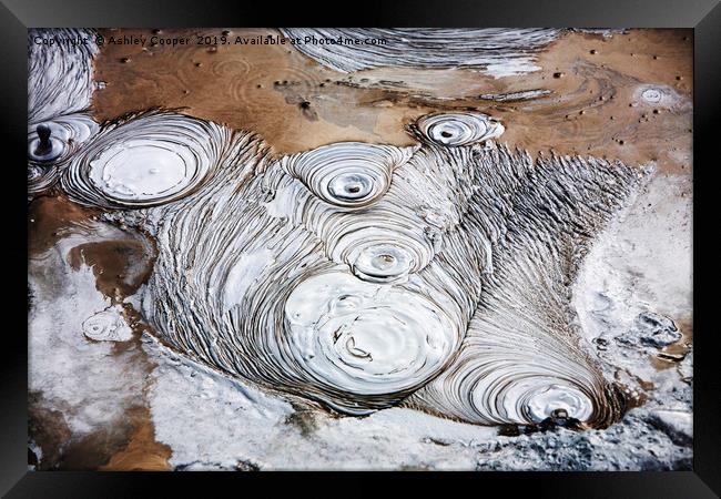 Geothermal mud. Framed Print by Ashley Cooper