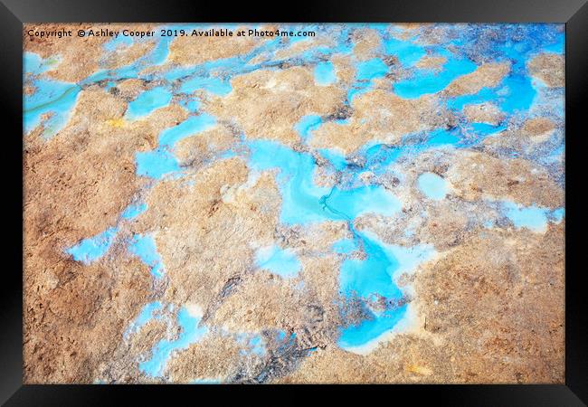Blue geothermal. Framed Print by Ashley Cooper