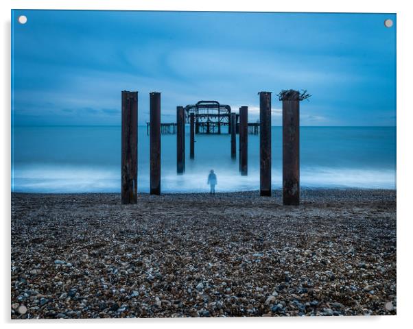 Lost, Brighton West Pier, Sussex Acrylic by Ben Dale