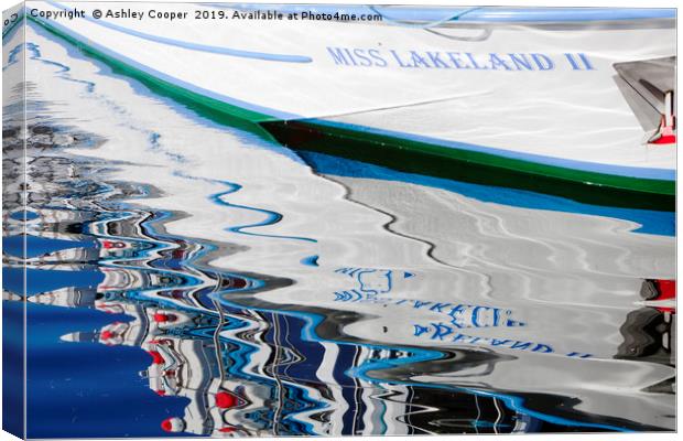 Windermere reflections. Canvas Print by Ashley Cooper