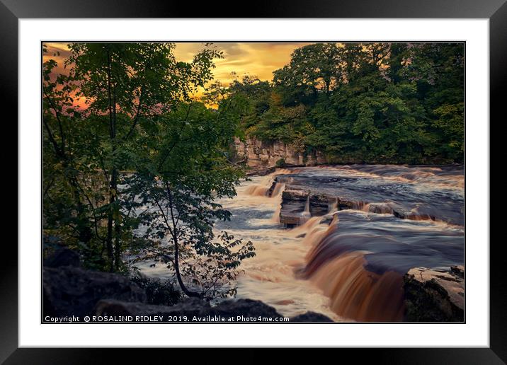 "Richmond Waterfall" Framed Mounted Print by ROS RIDLEY