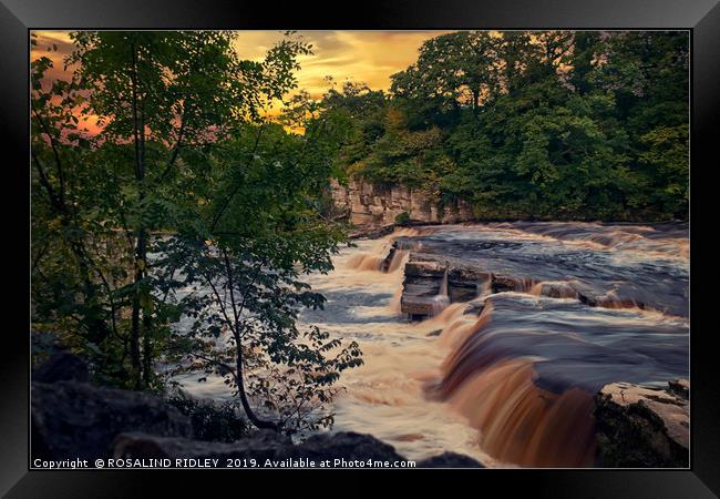 "Richmond Waterfall" Framed Print by ROS RIDLEY